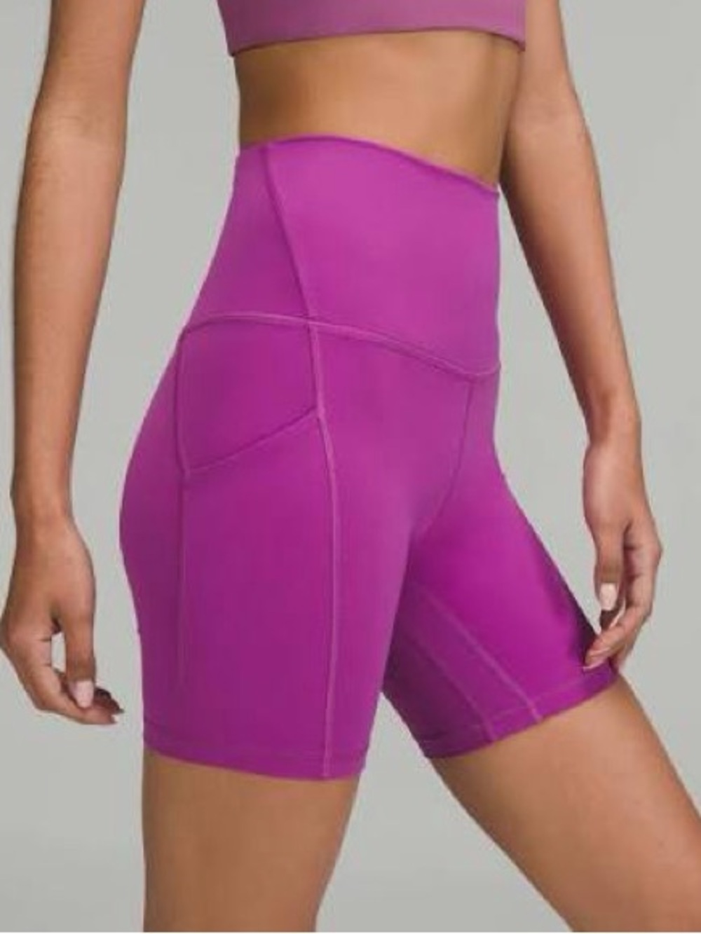 Lululemon align high rise short with pockets 6” vivid plum